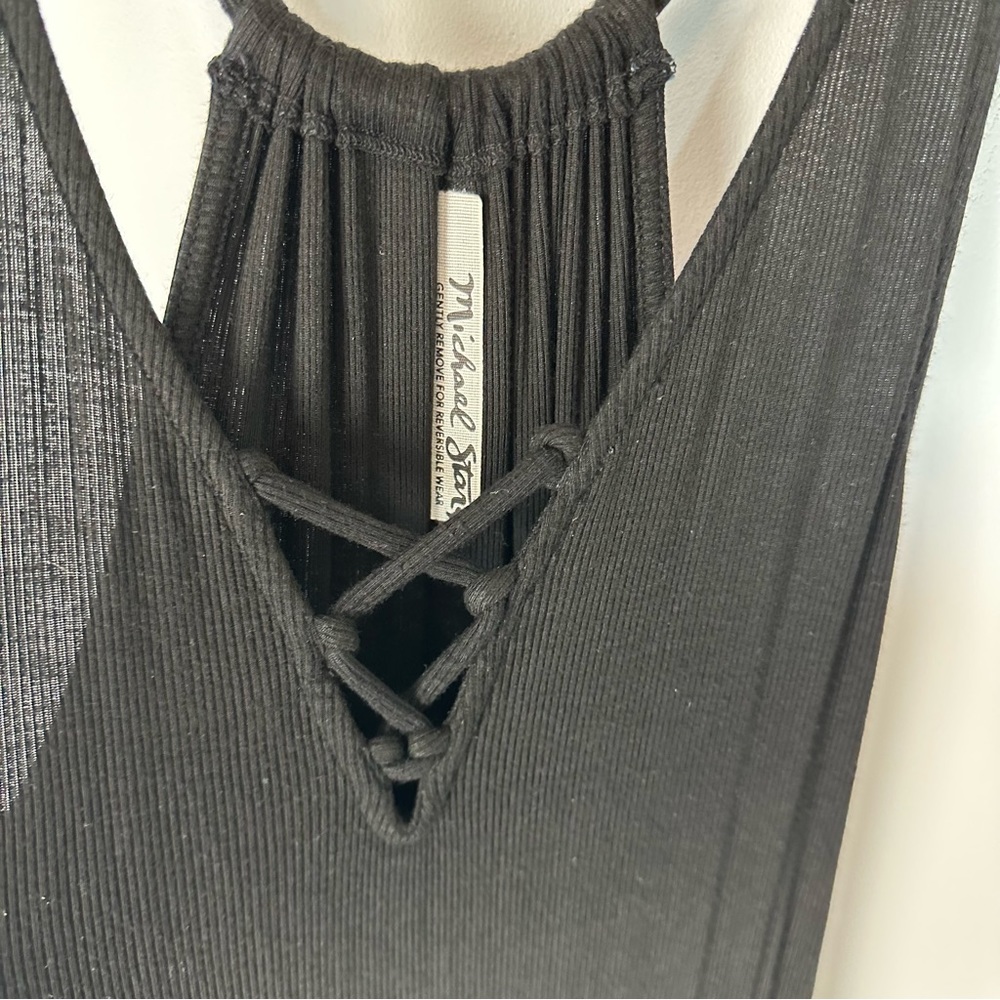 Michael Stars long black reversible tube dress. Halter style. Size small - Picture 3 of 8